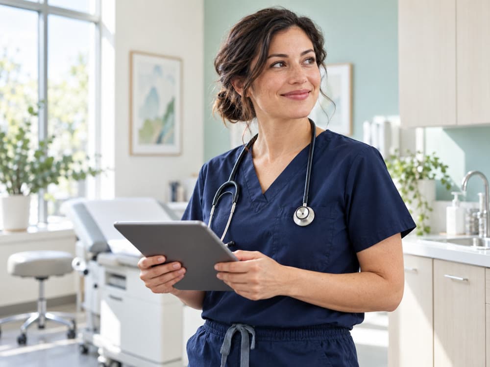 Illustrative photograph of a healthcare professional